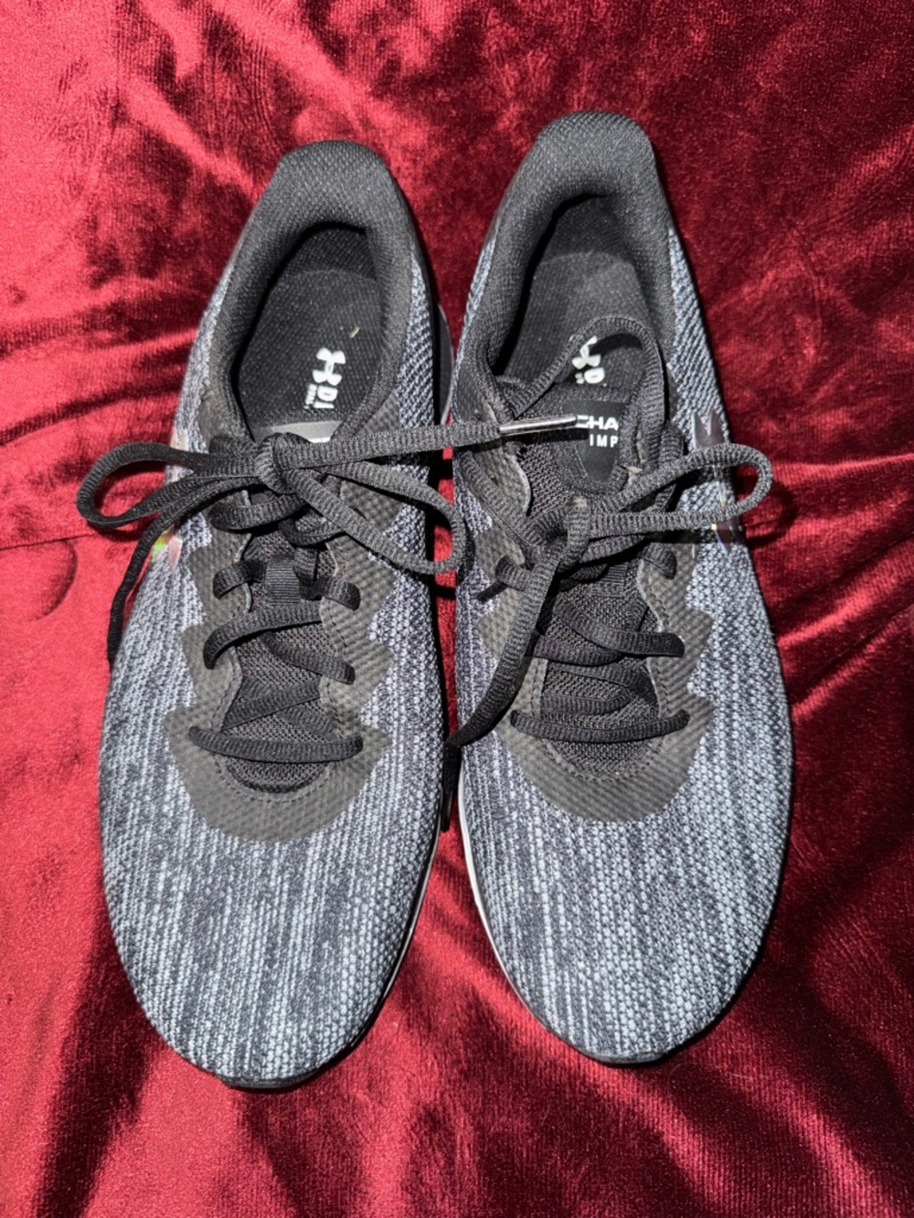 Under Armour Women's UA Charged Impulse 2 Knit+ Running Shoes  Black Size 9.5